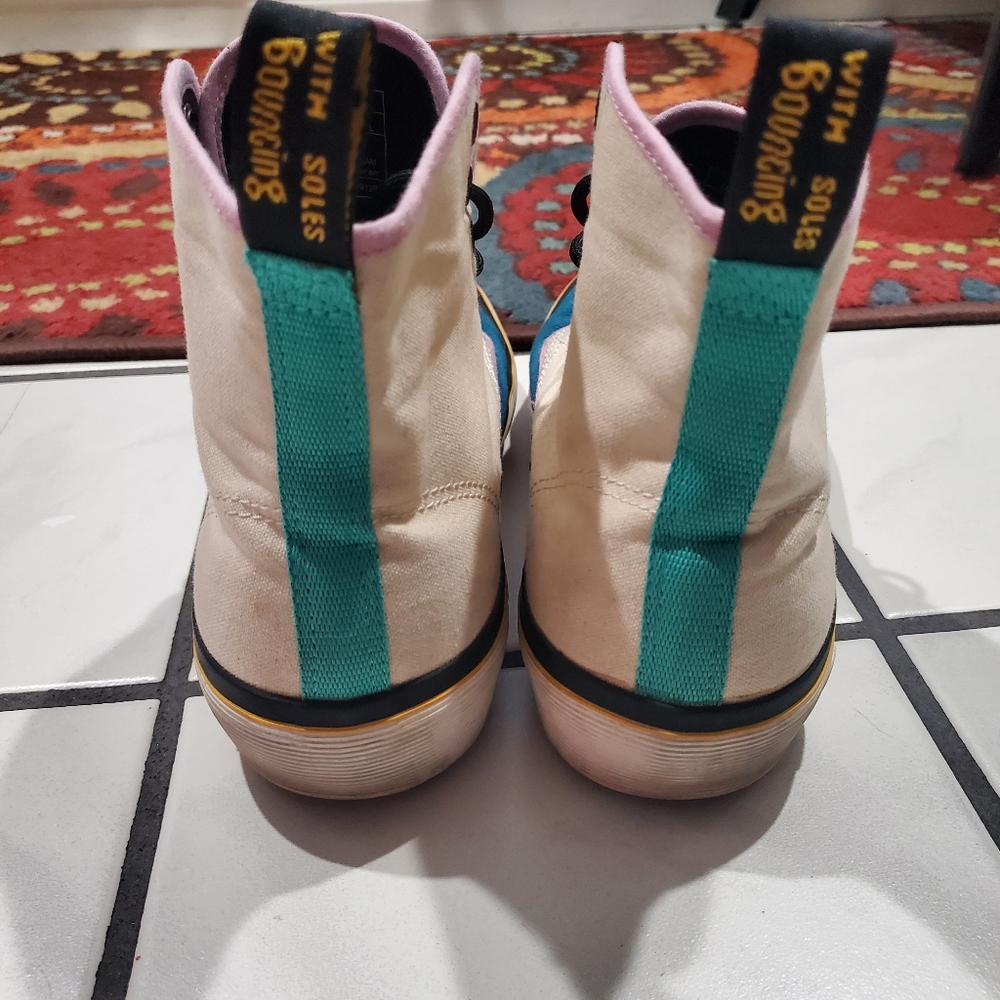 Dr. Martens Monet Sneakers Colorful Canvas High Top Color Block 9 - Picture 5 of 7
